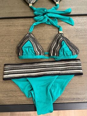 Dolcessa Swimwear Emerald Banded Roma Top & Bottom